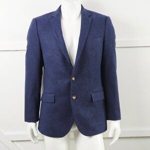 J.Crew Thompson 40R Mens Single Breasted Tweed Blue Wool Blend Sport Jacket Coat